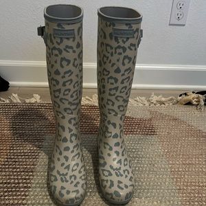 Hunter Leopard Rainboots Size 7
